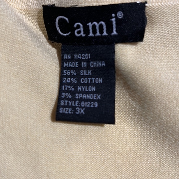 Yellow long sleeve top by Cami in 3x - Picture 4 of 8